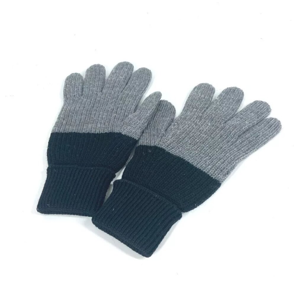 Dior 213MG01AT481 Bicolor CD logo Gloves Accessories gloves wool gray/Black - Picture 7 of 13